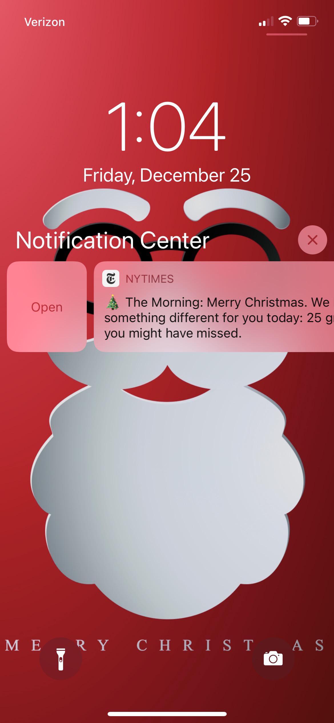 Notification Center Configuration