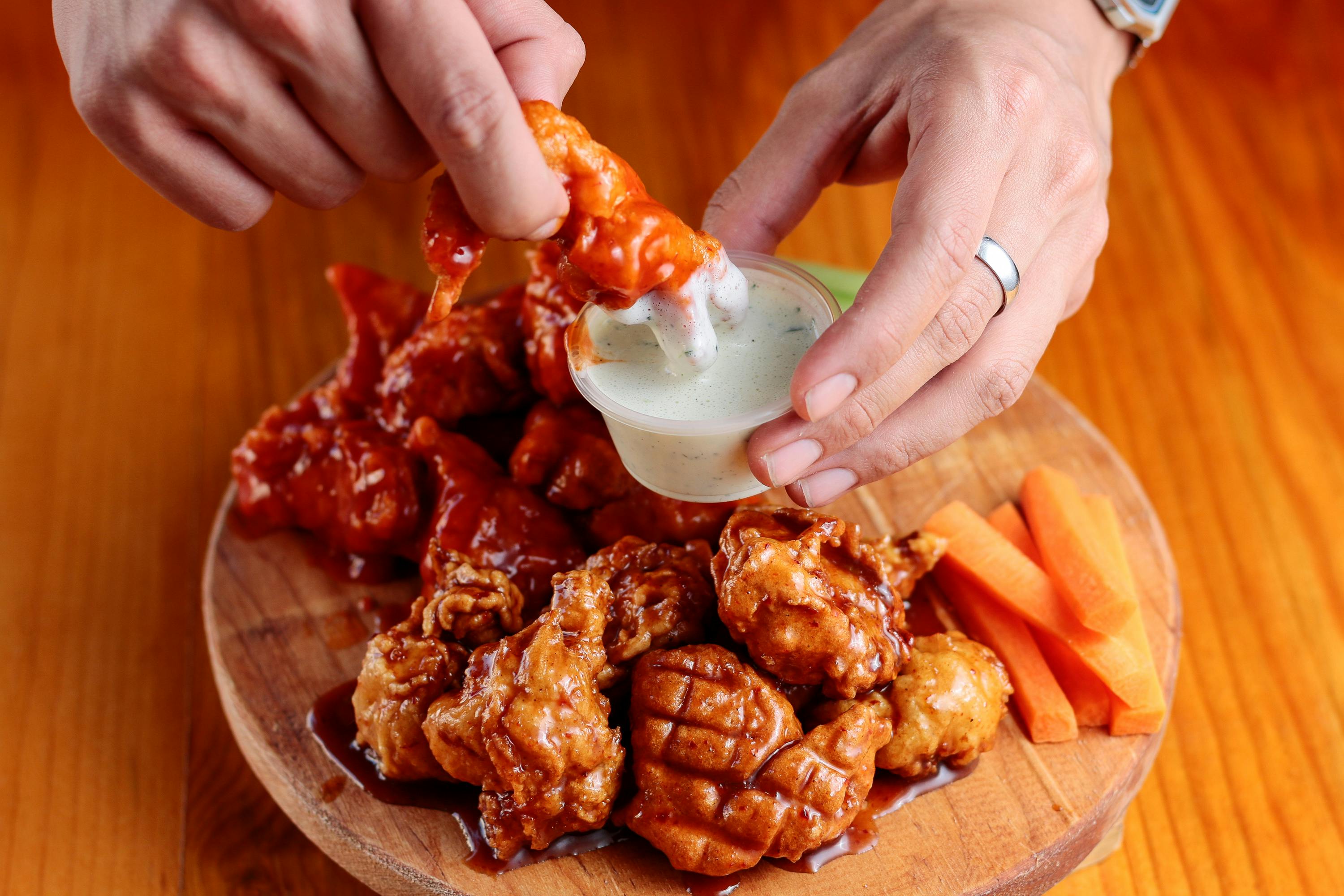 Preparation of chicken tenders for air frying